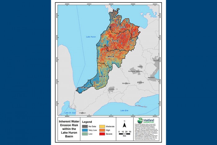 Mapping of Inherent Water Erosion Risk within the Lake Huron Basin