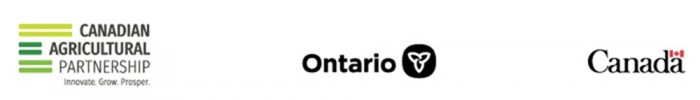 Canada and Ontario logos and funding acknowledgement for Canadian Agricultural Partnership or CAP.