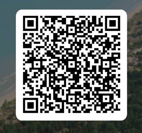 A quick response QR code to register for coastal workshops in 2023.