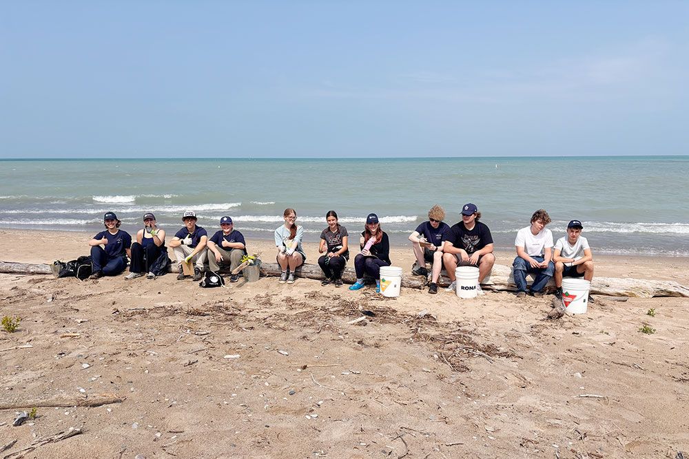 Youth volunteers in the Grand Bend area showed Lake Huron some love.